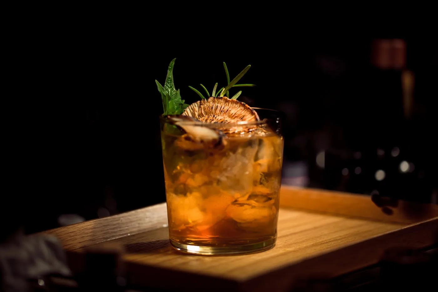 A bar by candlelight